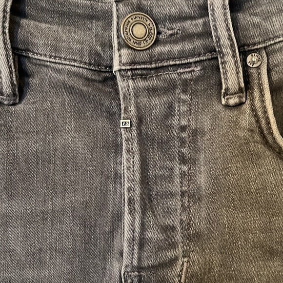 ALL SAINTS Hidden Button Fly Gray Cigarette Jeans Size 28 - Picture 3 of 8